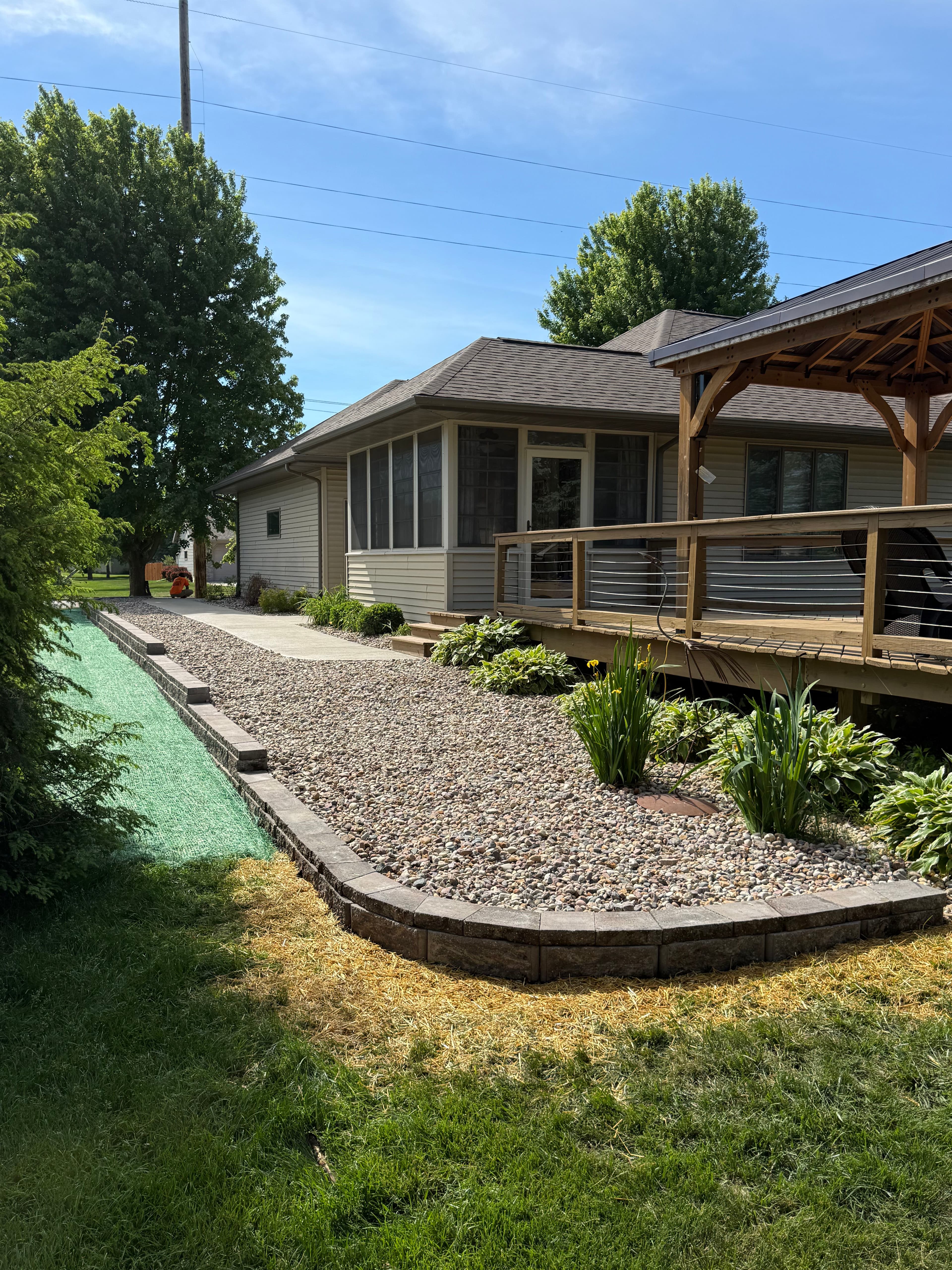 Project 70-Foot Concrete Sidewalk with Drainage and Retaining Wall in Sauk City image